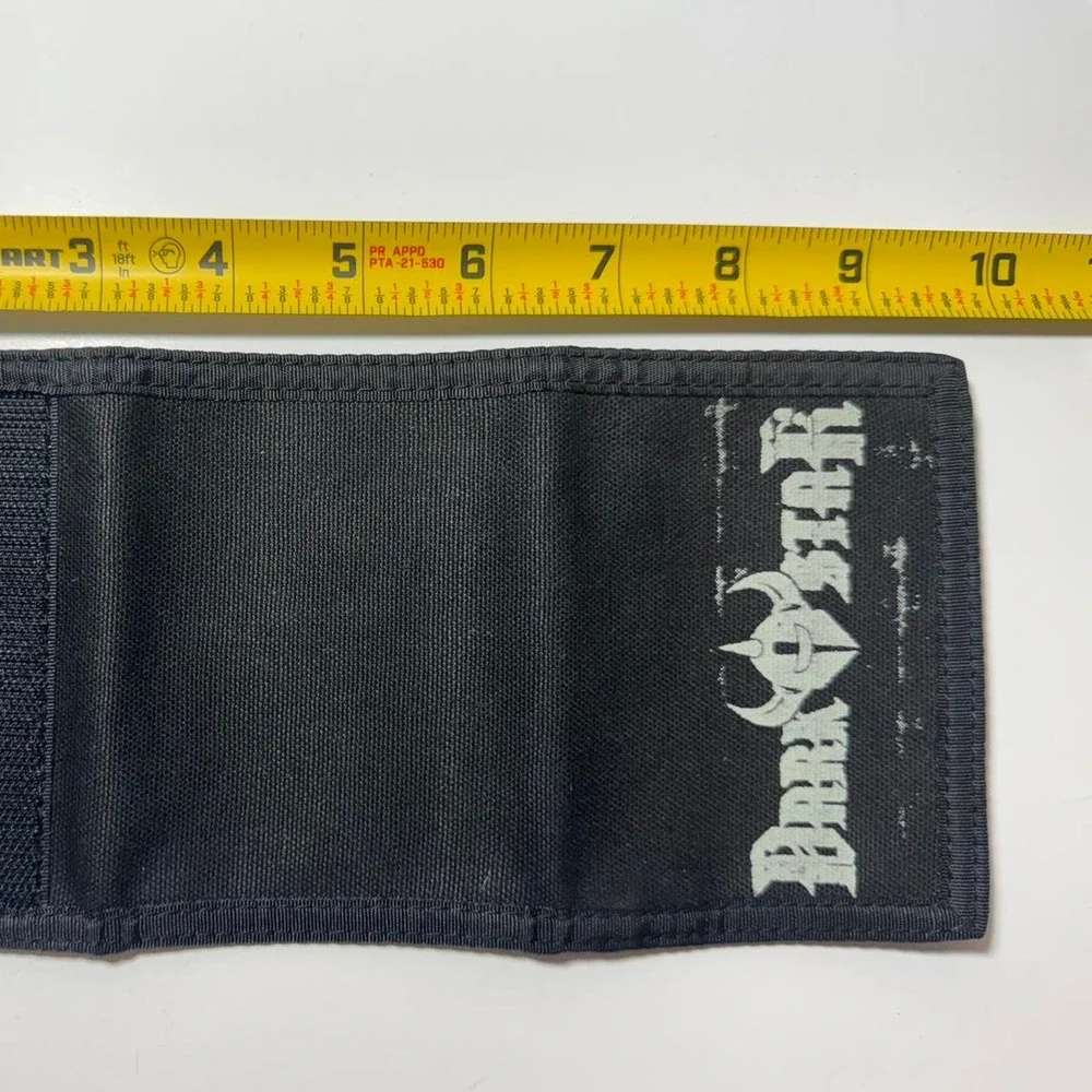 Y2K DARKSTAR Skateboarding Black Canvas Wallet‎